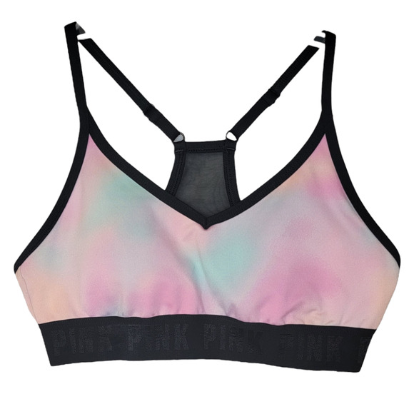 Victoria's Secret Other - Victoria's Secret Women's Lightweight Sports Bra Tie Dye Ultimate Pink Black